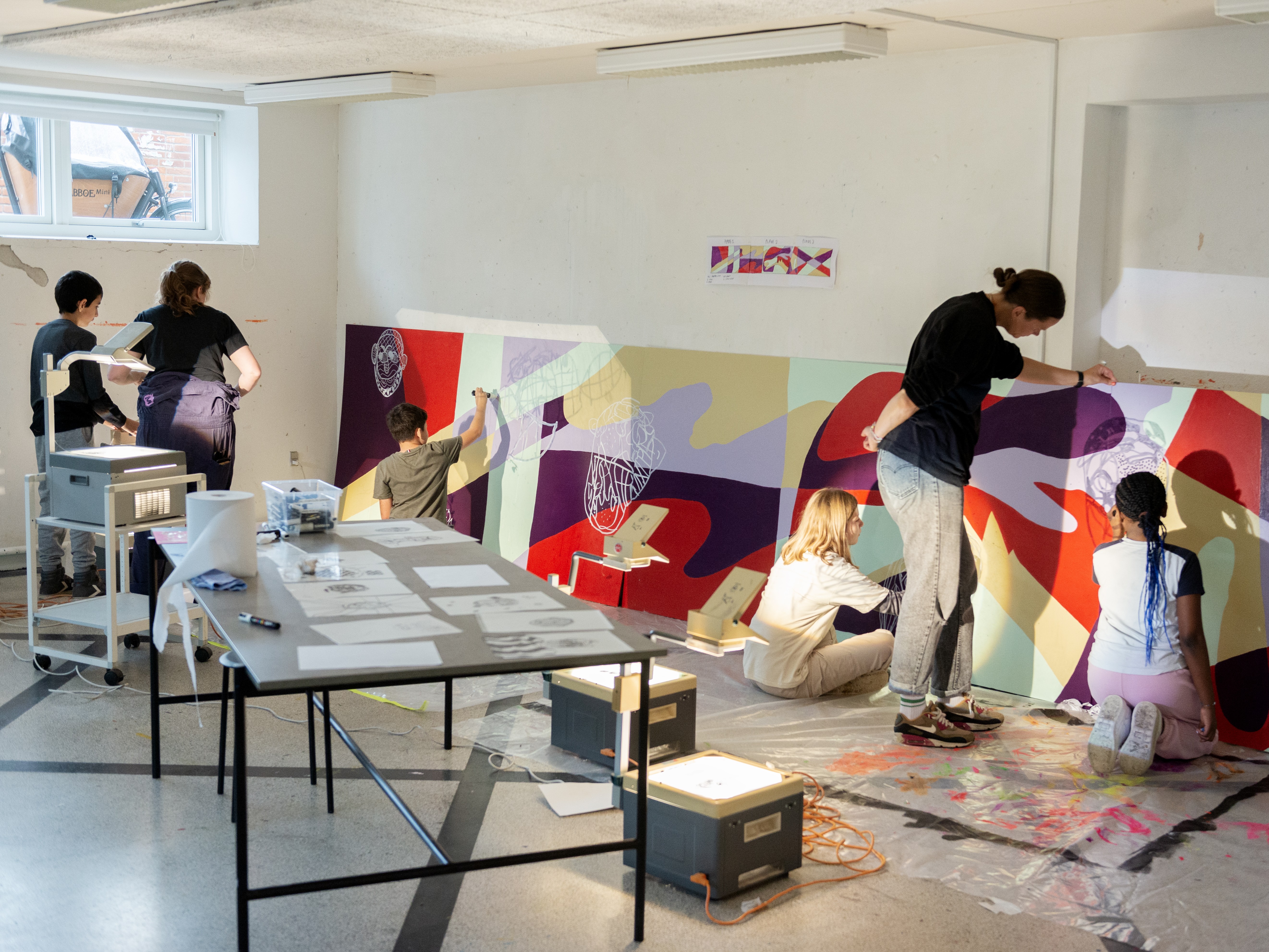 Flere kunstværker i gang af de unge elever